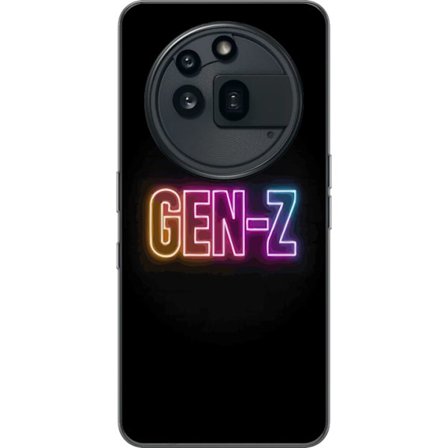 Kompatibel Mobilcover til Nothing Nothing Phone (3a) Pro Neontekst Gen Z i farverigt lys mod en mørk baggrund i moderne digital stil