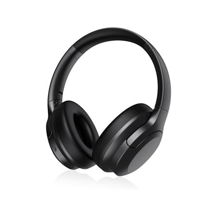 Trådlösa Bluetooth-hörlurar Over-Ear Bluetooth 5.3 med mikrofon Aktiv brusreducering Vikbara för mobiltelefon/PC Svart YEMAESRE