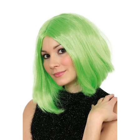 Grön Celebrity Peruk Maskerad Halloween
