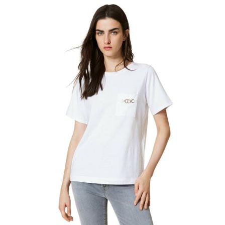 Twinset, T-Shirts Wit, Dames, Maat:S