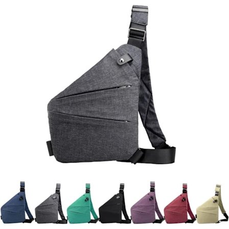 Tyverisikret Crossbody Taske til Kvinder Personlig Flex Rejsetaske Anti-tyveri Cross Body Taske Skrå Brysttaske til Mænd