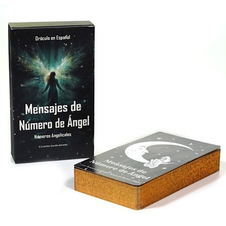 Spansk engletal besked forgyldt orakelkort