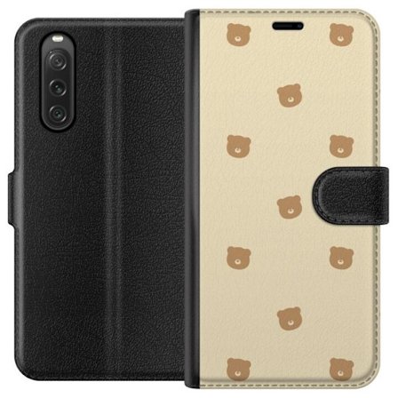 Plånboksfodral till Sony Xperia 10 V med Björnmönster