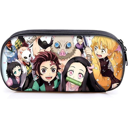 Demon Slayer Etui Japansk Anime Etui med Stor Kapasitet