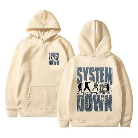 90-tals Vintage Rockband System of A Down Tryck Hoodie Unisex Casual Tröja Män Kvinnor Alternativ Metal Musik Pullover Hoodies