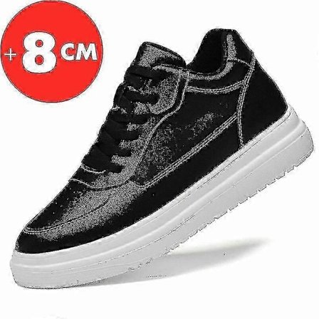 Løftesneakers Herre Høydeøkende Sko Høydeinnlegg 8cm Hvit Svart Høyere Sko Menn Fritid Mote Sport Pluss Størrelse 36-44-Perfet
