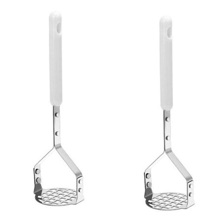 2 stk. køkkenudstyr/mini kartoffelmoser/husholdning i rustfrit stål
