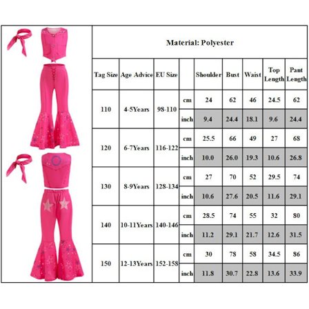 Jente Barbie Kostyme Film Cosplay Antrekk Halloween Kles Opp Z