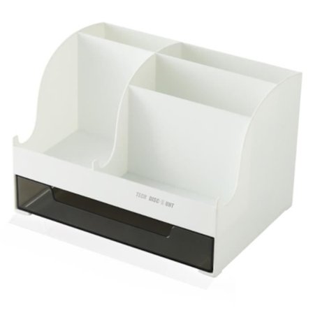 Kontorsförvaringslåda - TECH DISCOUNT - Låda - ABS-plast - Fack - Vit