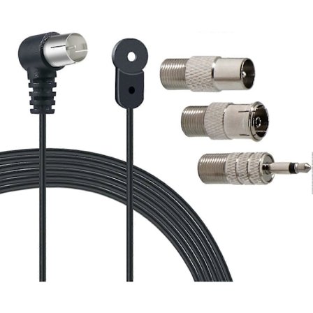 FM-antenni stereovastaanottimelle sisätiloihin, FM-radioantenni 75 Ohm epätasapainotettu F-tyypin uroskoaksiaalikaapeliantenni Yamaha Onkyo jne. 