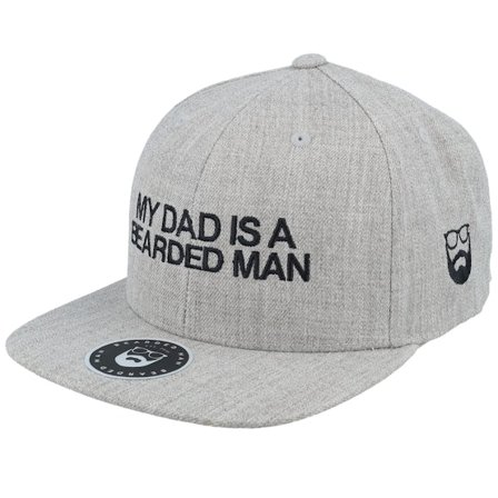 Bearded Man - Grå snapback Caps - Kids My Dad Grey Snapback @ Hatstore