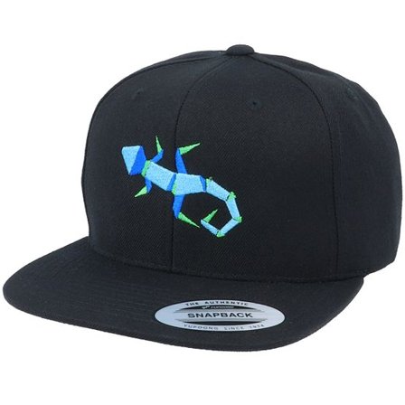Origami - Svart snapback Keps - Paper Color Lizard Black Snapback @ Hatstore