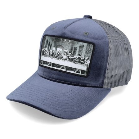 Public Domain - Blå trucker Keps - Last Supper Grey/Grey Velvet Trucker @ Hatstore