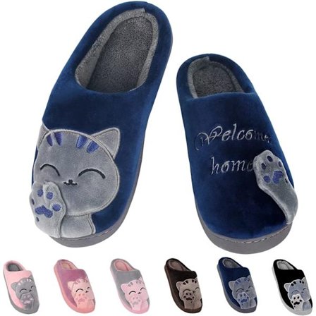 Tøfler til kvinder og mænd - Vintertøfler - Varme dyretøfler - Plys