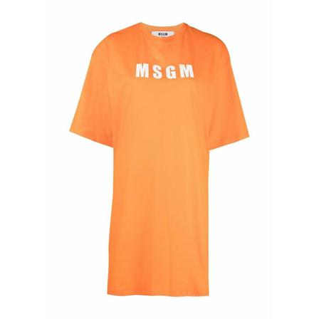 Msgm Short Kjole Orange, Dame