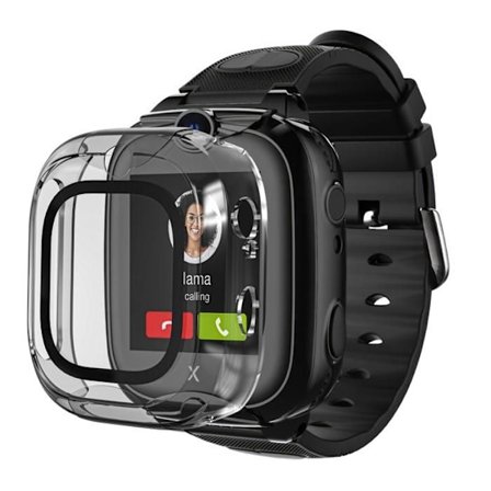 Coque kompatibel med Xplora XGO 2 - Hårdfør beskyttelse gennemsigtig etui med hærdet glas Phonillico