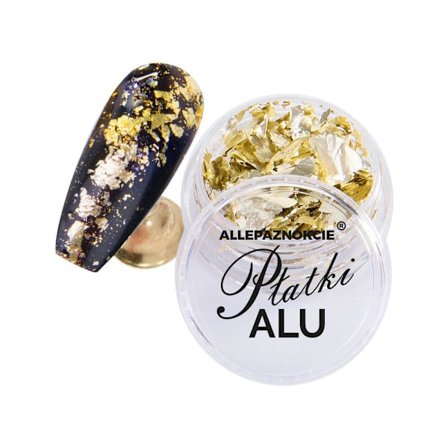 Nageldekorationer - Metall / Alu flingor - 12