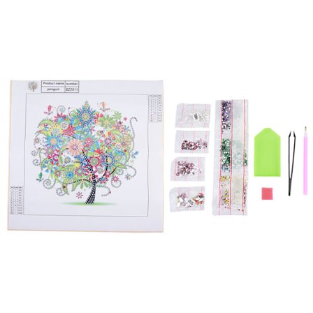 DIY Special Shape Brodery Four Seasons Tree Crystal Diamond Painting Kit Heminredning (dz2011)