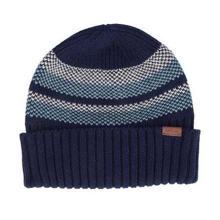 Rip Curl - Modrá cuff Beanie - Surf Revival Stripe Reg Beanie Navy Cuff @ Hatstore