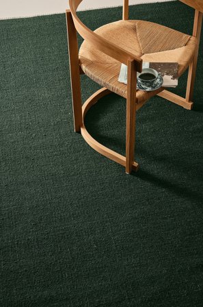 Jotex - Ullteppe Bomull/Polyester/Ull/Viskose Mørk grønn ROW - Kjøp Ulltepper hos Jotex