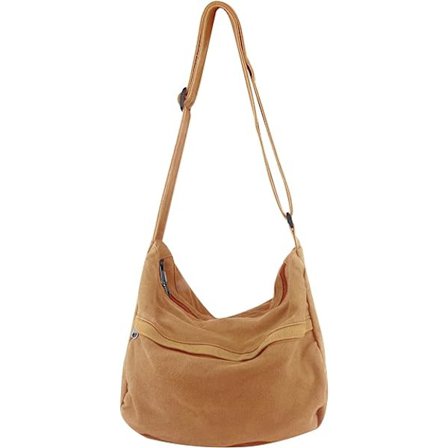 (Brun) 1 stk lerret casual messenger bag messenger bag lerret skulderhåndveske kvinner og menn hånd