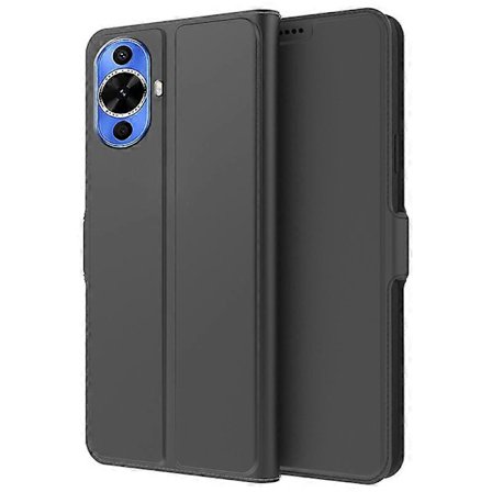 För Huawei nova 12s 4G/ nova 11/ nova 12 Lite 4G Mobilskal Kort Hållare Vikbart Ställ Läderfodral