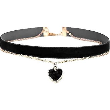Momocat Hjerte Halskje Justerbar Rød Choker Klassisk Krage Halskjeder For Kvinner Og Jenter Fløyel Chocker Halskje
