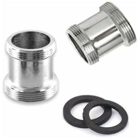 2-pack mässingskranadapter 22mm NPT hane till hane kranluftare anslutningskontakt för diskbänk kran vattenfilterluftare (M24 - M22)