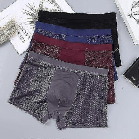 Nya Bambu Fiber Boxerkalsonger - Kompatibla med Komfort Hela Dagen Herrunderkläder zxin