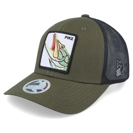 Skillfish - Pike Pro Fishing Dark Mash/Black Trucker Trucker Green Cap - @ Hatstore