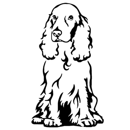 Cocker Spaniel Dog Car Body Window Sticker Pet Decal Styling Truck Decoration -HG Black