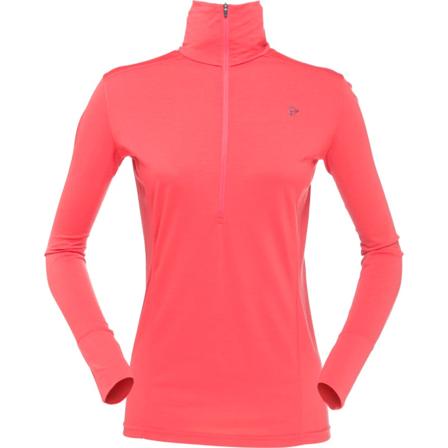 Norrøna Women's Wool Zip Neck Women base layer tops Red XL