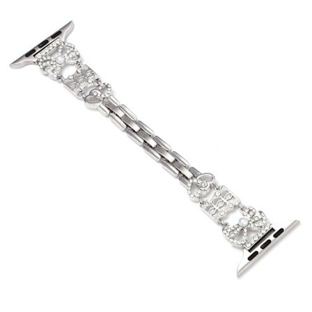 Metallarmband Apple Watch Series 10 42mm Bowknot Dekor klockarmband - Silver