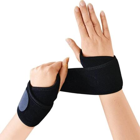 [set Of 2] Tyg Stabilisator För Höger Och Vänster Wrist - Svart