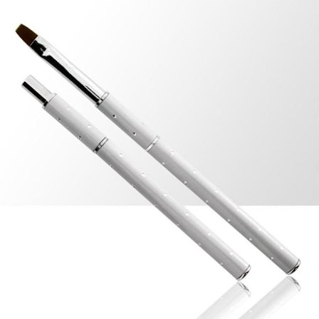 Gelébørste med kork - Størrelse: #8 - Sølv