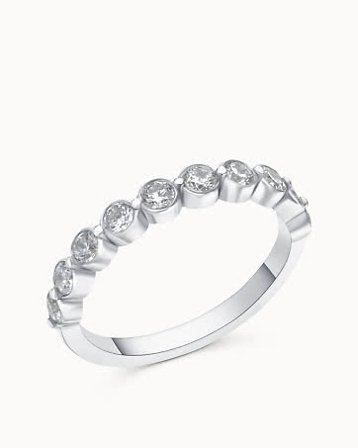 Alliansring Luna Grande 950 Platina Naturlige diamanter - Forlovelsesringer & Vielsesringer hos Vanbruun