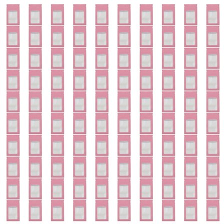 100 stk. Ziplock-poser med selvforseglende holografisk genanvendelige hængende hul madopbevaringsposer Pink