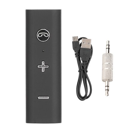 ABS Musta Kaulusklipsi Kompakti Kevyt 3,5 AUX 2 in 1 Puhelu Yleiskuuloke Autokaiutin Bluetooth-audiovastaanotin