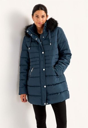 Cellbes of Sweden - Varm-foret jakke i petrol for damer i størrelse 62/64