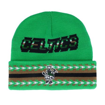 Mitchell & Ness - NBA Grön cuff Beanie - Boston Celtics Game On Knit Green Cuff @ Hatstore
