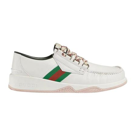 Gucci, Lace-up Shoes With Logo Geel, Heren, Maat:40 EU,rubber
