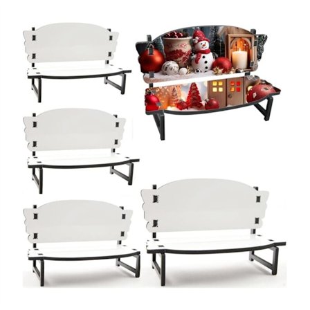 5 stk. Sublimering Mindebænk, Tom Ornament Stol Dekoration, Håndlavet Nautisk Strand Billedramme til Bord