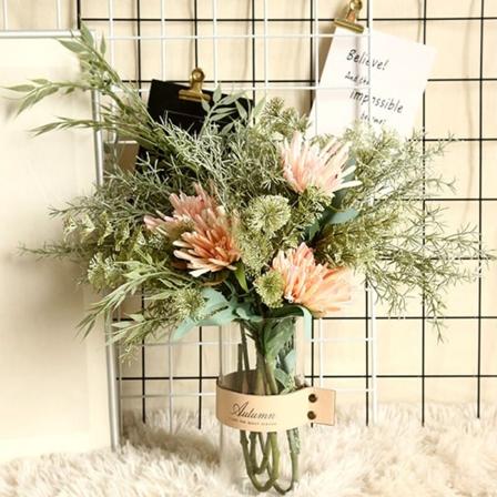 Konstgjord blomma kudde fotobakgrund kort gren krabba klo 2 gaffel hem bröllop dekoration foto rekvisita lila