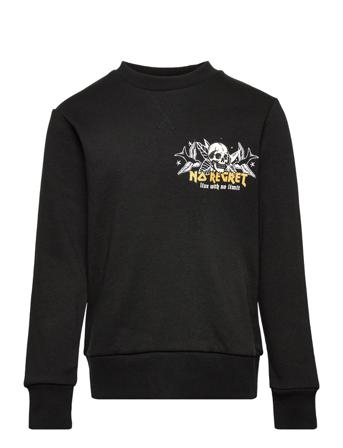 Jjlimit Sweat Crew Neck Jnr Sweatshirt Trøje Sort Jack & J S