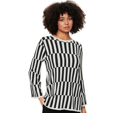 Bitte Kai Rand Floret Knit Bluse Sort, Dame