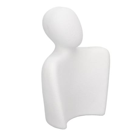 Hartsi kaulakoru näyttö rintakuva mallinuket korut organizer jalusta teline figuuri patsas S valkoinen