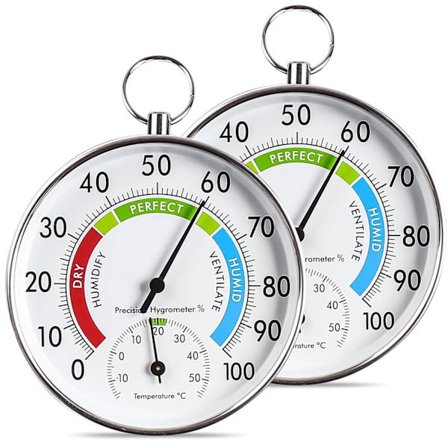 Pakke Præcision Termometer Hygrometer, Termometer Hygrometer, Omgivelsestermometer, Temperatur og Luftfugtighed til Rum Luftkonditionering, Drivhus