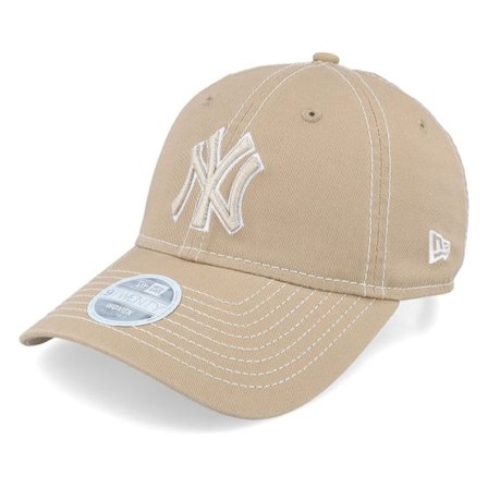 New Era - MLB Beige unconstructed Keps - New York Yankees Womens Washed 9TWENTY Camel Dad Cap @ Hatstore
