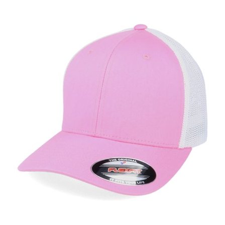 Flexfit - Rosa flexfit Keps - Trucker Mesh 2-Tone Pink/White Flexfit @ Hatstore