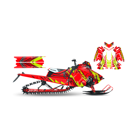 Dekalkit SweTown Mani Rød - Polaris Axys 800 SKS 146 2018-2020